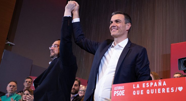 Sánchez y Barbón, en un acto del partido socialista