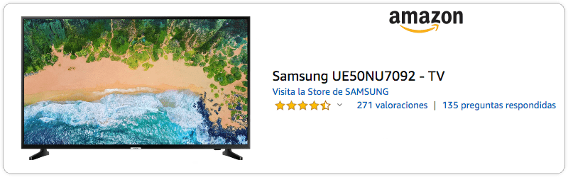 Televisor Samsung UE50NU7092 4k smart TV